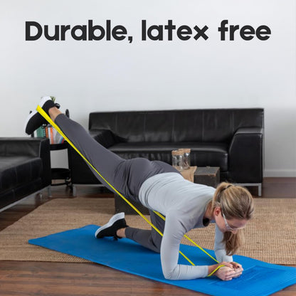 THERABAND Resistance Bands Set – Stretch Bands for Exercise, Therapy & Strength Training – Latex Free Exercise Band for Men & Women – Resistance Band Women, Resistance Bands Set Men