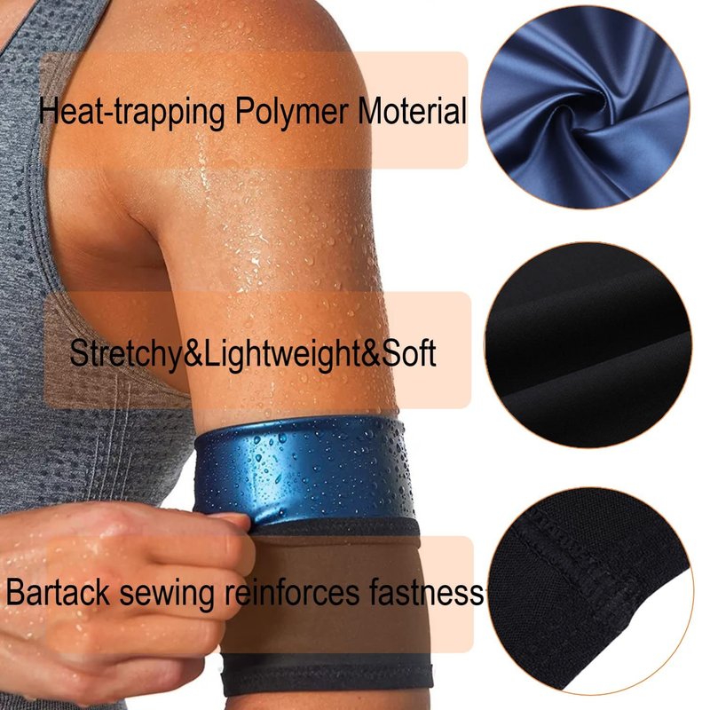huiming Women's Arm Trimmers Sauna Compression Sleeve Sweat Bands Slimmers for Workout Sport