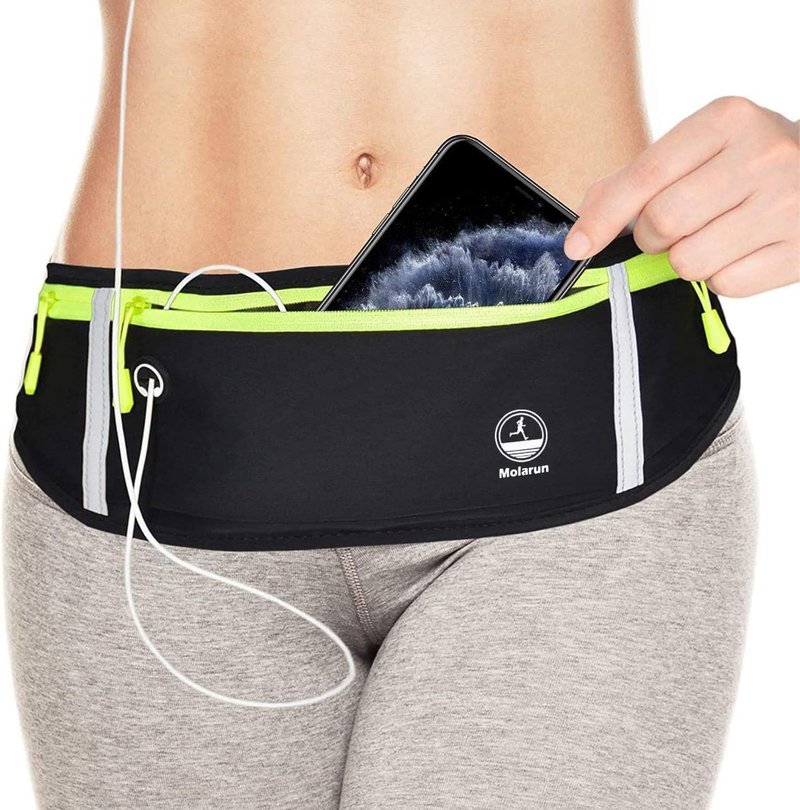 Slim Running Belt Fanny Pack for Women Men, Jogging Pouch Waist Pack Money Belt Bag Phone Holder for Running Hiking Traveling