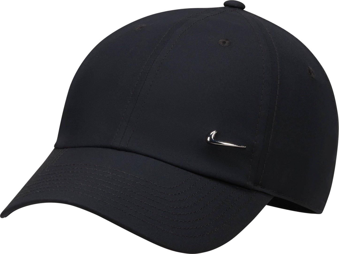 NIKE FB5372-010 U NK DF Club Cap U CB MTSWSH L Hat Unisex Adult Black/Metallic Silver Size M/L