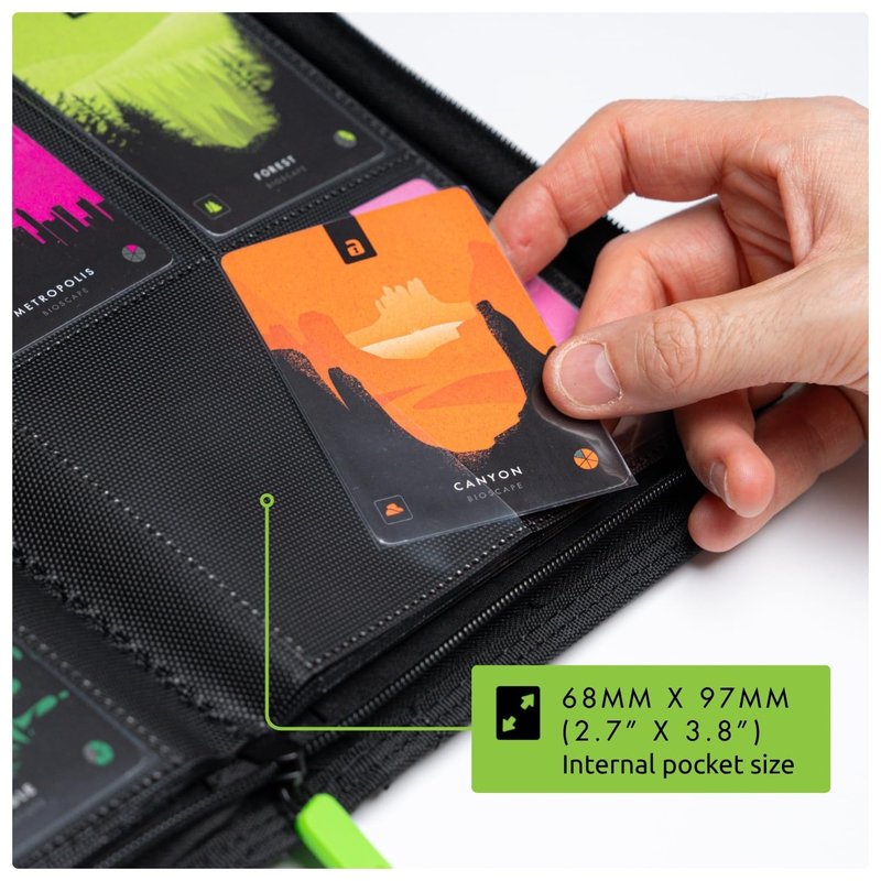 Vault X 4 Pocket Trading Card Zip Binder, 160 cards, Premium Exo-Tec Album Material, 20 Side-Loading Pages, Folder for Collectible Card Games, Sports, TCG (Orange)