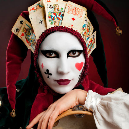 MEICOLY Clown Makeup Kit,White Black Red Face Body Paint for Halloween Devil Joker Zombie Vampire Skeleton SFX Makeup,Pro Oil Based Body Paint with 6 Painting Brushes,4 Sponges,130g/4.59 oz