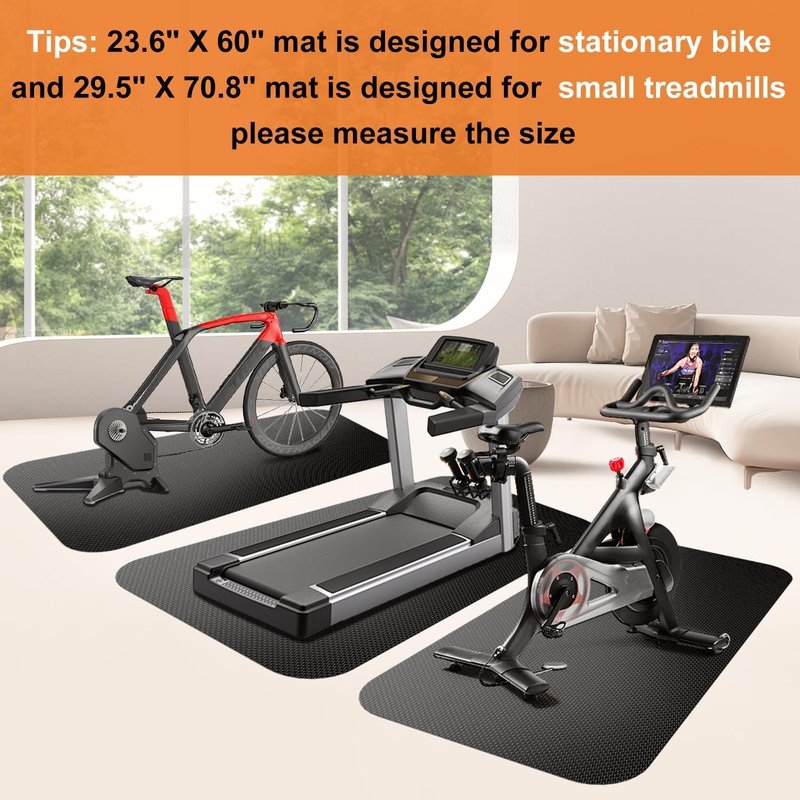 Treadmill Walking Pad Mat for Carpet Floors,Folding Treadmill Mat for Hardwood Floors,for Under Exercise Bike, Exercise Equipment Mat,Reduce Noise Shock Absorption (84" X 32")