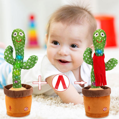 seOSTO Dancing Cactus Toy Repeat What You Say, Talking Cactus Toy Singing Cactus Mimic Toy Baby Toys for Year Old Boys Girls Kids Gifts, Baby Encourage Speech Toys