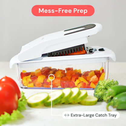 Fullstar The Original Pro Chopper - Vegetable Chopper and Spiralizer, Food Chopper with Container, Fruit Slicer, Kitchen Gadgets & Accessories, Home Essentials (4 in 1, White)