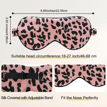 ZIMASILK Adjustable 100% 22 Momme Mulberry Silk Sleep Mask for Sleeping, Filled with Premium Mulberry Silk, Softest & Breathable Blackout Eye Sleeping Mask (Black)