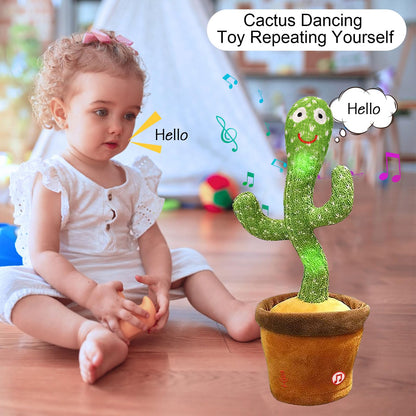 seOSTO Dancing Cactus Toy Repeat What You Say, Talking Cactus Toy Singing Cactus Mimic Toy Baby Toys for Year Old Boys Girls Kids Gifts, Baby Encourage Speech Toys