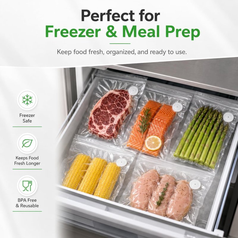 Handheld Vacuum Sealer for Food, Compact Portable Cordless Vacuum Sealer with 30 Reusable Bags, One-Touch Food Sealer for Kitchen, Freezer & Travel