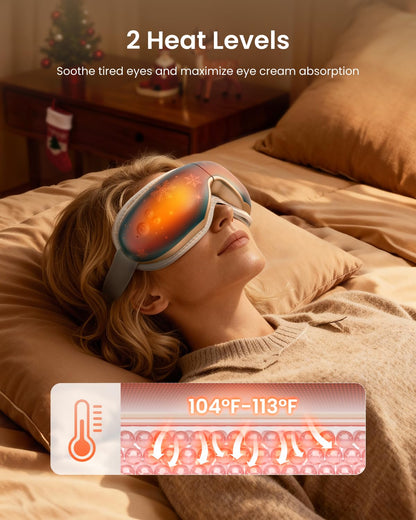 RENPHO Eye Massager with Heat, Valentines Day Gifts for Her Him Birthday Gifts for Women Mom, FSA Eligible HSA Eye Mask for Migraine,Sleep Mask for Dry Eyes Relax, Handheld Massager Eyeris 1