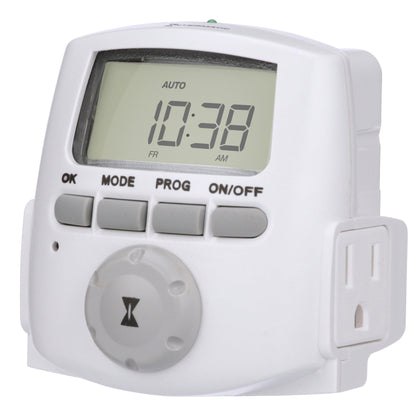 Intermatic DT620 Heavy Duty Indoor Digital Plug-inTimer - Full 7-Day Programming Options - Timer for Lighting, Fans & Small Appliances
