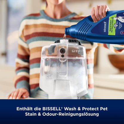 BISSELL Pet Stain & Odour Formula, Carpet Cleaner Solution for Use in Compact Carpet Cleaners, Stain Remover, Rug Cleaner Removes Stains and Neutralized Pet Odours, Pet Carpet Cleaner, 1L, 1085N