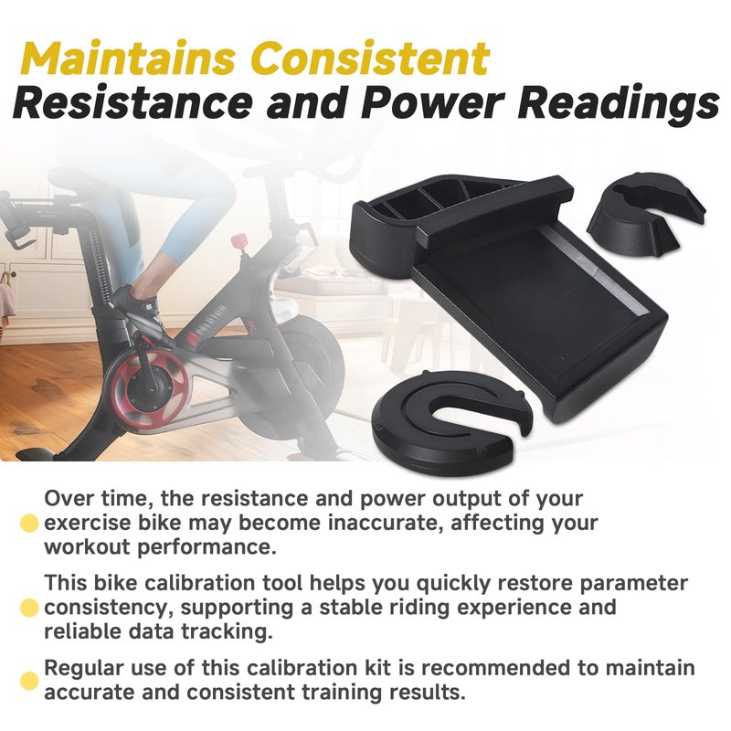 MUGLFPT Calibration Kit Compatible with Peloton Bike (Not for Bike+ Version) – Includes One Wedge-Shaped Calibration Block and Two C-Shaped Discs for Resistance and Power Adjustment
