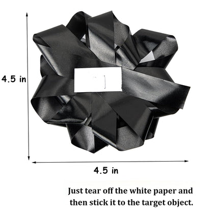 CHOIEO 15 Pcs Gift Bows Assortment, Decor for Christmas, Birthdays, Weddings, Holiday Embellishments, Presents, Wrapping Paper, Anniversaries, Baby Showers, Bridal Showers, Hanukkah (Black)
