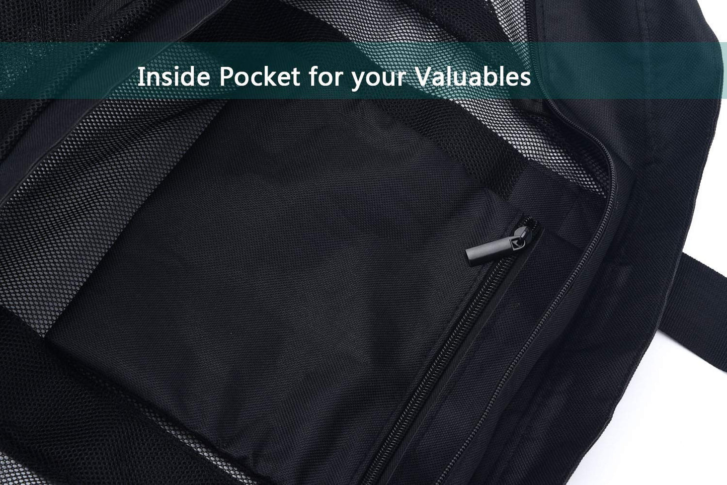 fiezkaa XX-Large Mesh Duffle Bag for Beach Pool Cruise Family Swimming Equipment with Zipper and Pockets/Sandproof/Extra Big Capacity