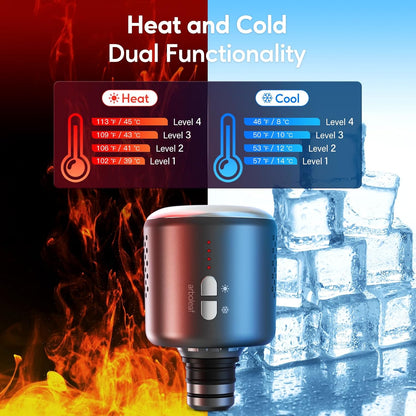 arboleaf Massage Accessories with Heat and Cool, Hot and Cold Massage Head for Muscle Pain Relief Deep Tissue Muscle Massager Accessories Rechargeable Heated Head