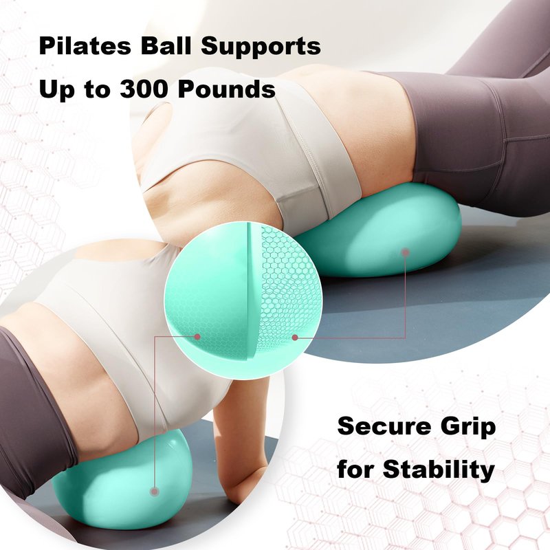 RYTMAT Small Pilates Ball 9.8 Inch Slip Resistant Exercise Ball - Green