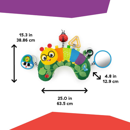 Baby Einstein, Cal-a-Pillow, Tummy Time Activity Pillow, Multisensory, Cal The Caterpillar, Ages 0+ Months