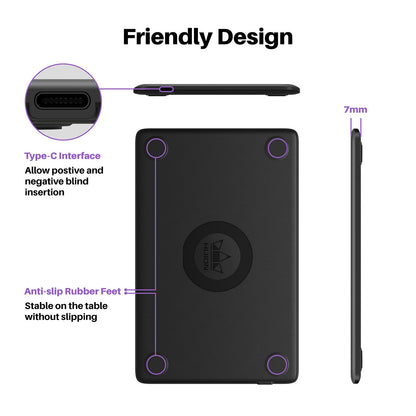 HUION H420X OSU Tablet Graphic Drawing with 8192 Levels Pressure Battery-Free Stylus, 4.17x2.6 inch Digital Tablet Compatible with Window/Mac/Linux/Android for OSU Game, Online Teaching