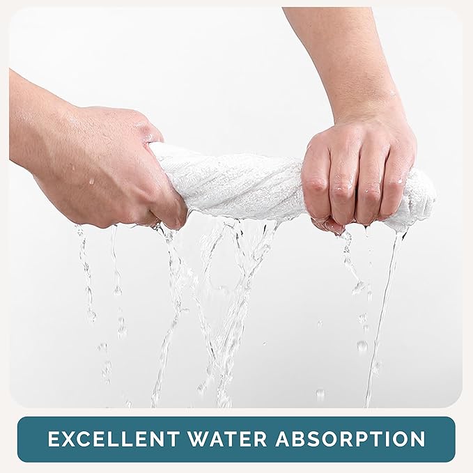 Casa Platino White Washcloths 6 Pack