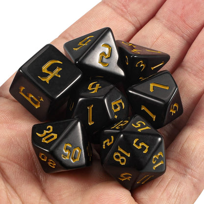 CiaraQ DND Polyhedral Dice Set with Dice Bag for Dungeons and Dragons RPG MTG Role Playing Table Games