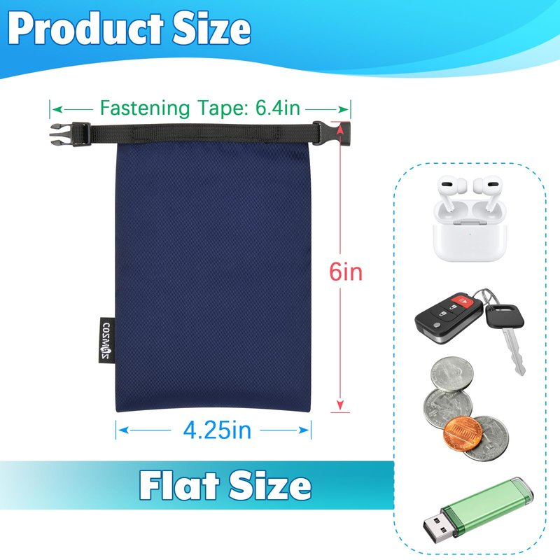 Cosmos 3 Pcs Waterproof Dry Bag, Mini Waterproof Pouch Portable Dry Sacks Small Roll Top Storage Bag for Outdoor Travel Kayaking Boating Camping Hiking (Small Size)