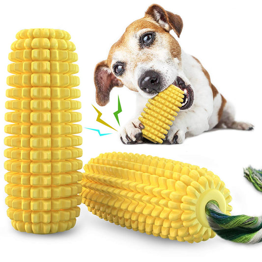 Carllg Dog Chew Toys for Aggressive Chewers, Indestructible Tough Durable Squeaky Interactive Dog Toys, Puppy Teeth Chew Corn Stick Toy for Small Medium Large Breed