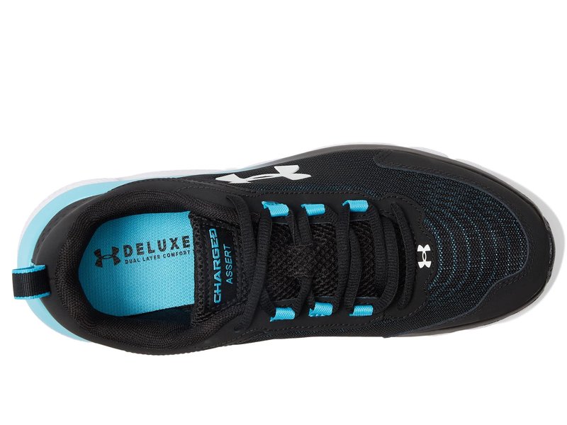 Under Armour Men's Charged Assert 9, (009) Black/Blue Surf/White, 9, US