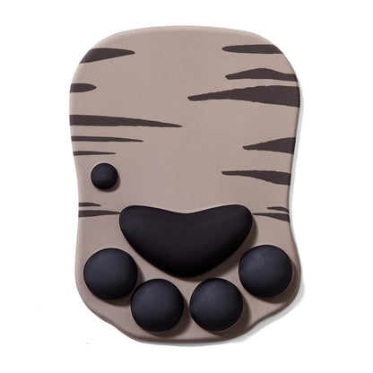 DOBAOJIA Mouse Pad Cat Paw, Ergonomic Mouse Pad, Mouse Mat with Wrist Support, Silicone Gel Mouse Pad, Cute Mouse Pad, Kawaii Mouse Pad, for Home/Office/Gaming, Mouse Mat Grey & Black
