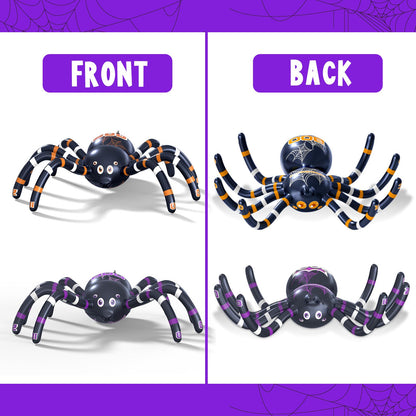 Garma Halloween Inflatable Spider Ring Toss Game - 2Pack Giant Spider Decoration for Kids School Party Favors Carnival Indoor Outdoor Party Games Family Fun Supplies