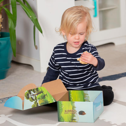 Learning Minds Set of 8 Jumbo Forest Animal Figures - Woodland Animals For 1,2,3 Year Olds - Toy Animals For Kids Age 18 Months Plus - Toys For 1 Year Old Boys