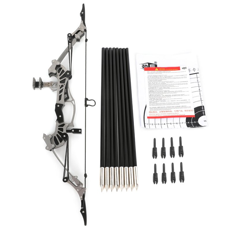 ZSHJGJR 6"/7.4"/7.9"/8.6"/8.8"/9.5"/16" Compound Bow Set Training Bow RH/LH for Archery Outdoor Sports Hunting Shooting Practice Cool Stuff Entertainment Fun Gift (16 inch Bow)