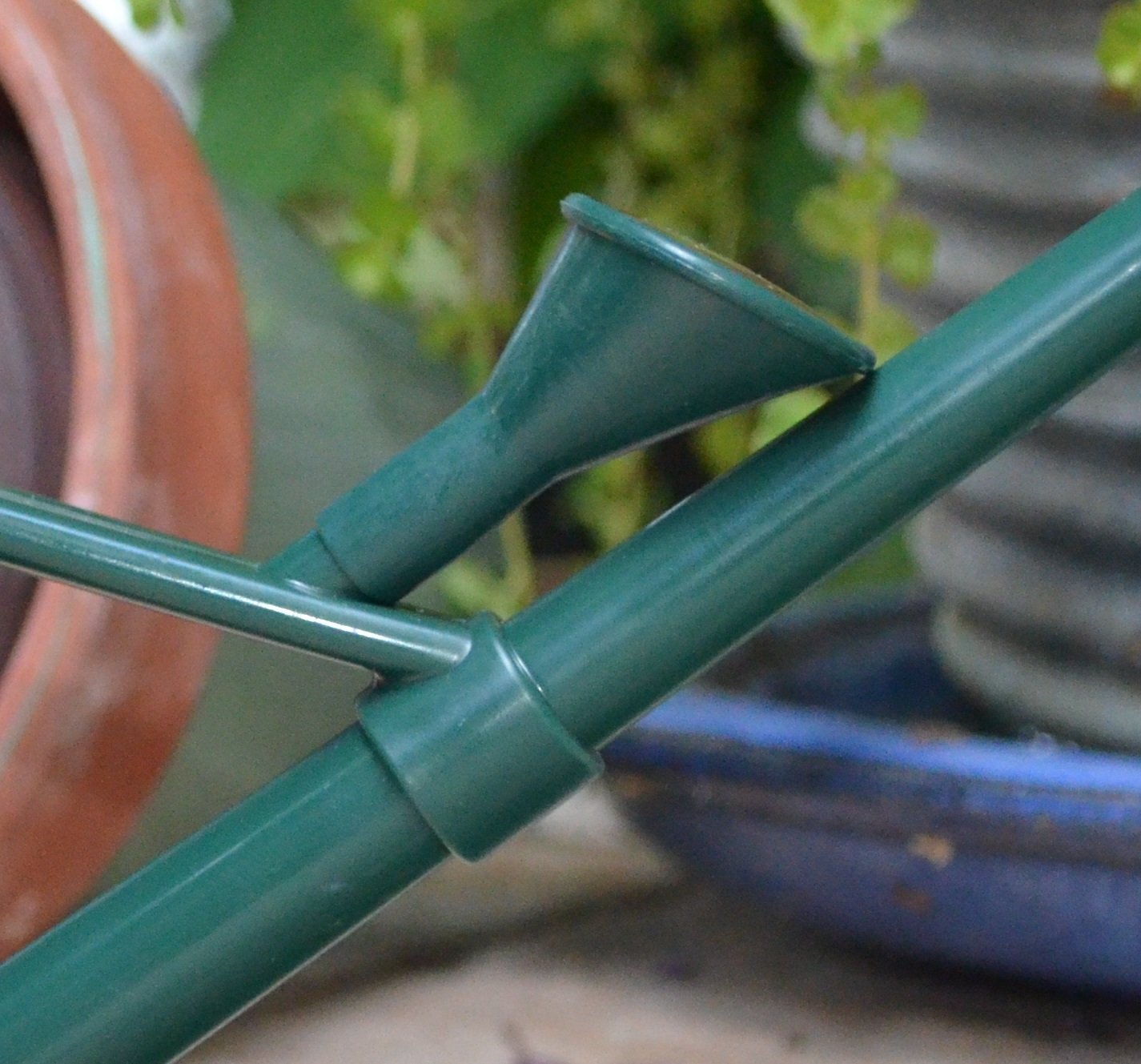Indoor Plastic Watering Can | The HAWS Langley Sprinkler - One Pint | Pot Waterer | Fine Spray Rose | Green