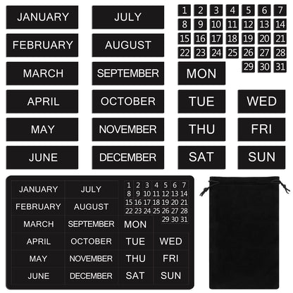 50 Pcs Calendar Magnet Numbers for Whiteboard and Refrigerator, Magnetic Days of The Week and Months Magnetic Calendar Dates Indicators for Office (10.4 x 6.7 Inch)