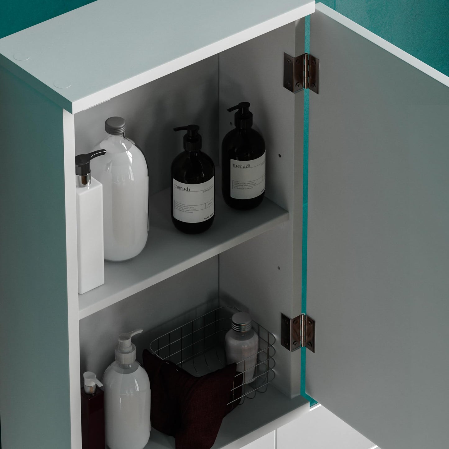 Bath Vida Priano Bathroom Cabinet Single Wall Mounted Storage Cupboard Shelf, White