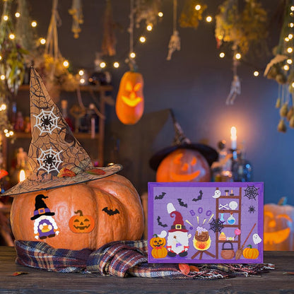 INFUNLY 34pcs Halloween Gnome Metal Die Cuts - Pumpkin Spider Ghost Cutting Dies for Card Making, Scrapbooking, Festival Decor