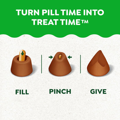 Greenies Feline Pill Pockets for Cats Natural Soft Cat Treats, Catnip Flavor, 1.6 oz. Pouch (45 Treats)