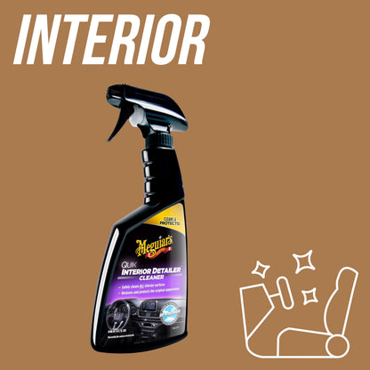 Meguiar's Quik Interior Detailer Cleaner 473ml for a Matt Finish. Cleans all Interior Car Surfaces - G13616EU