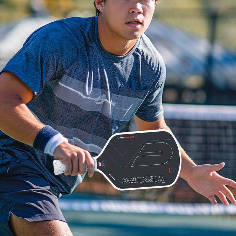 Carbon Fiber Pickleball Paddle USAPA Approved, 16MM T700 Thermoformed Pickleball Paddle with Polypropylene Honeycomb Core, Foam Injected Edges Designed for Ultimate Spin & Consistency