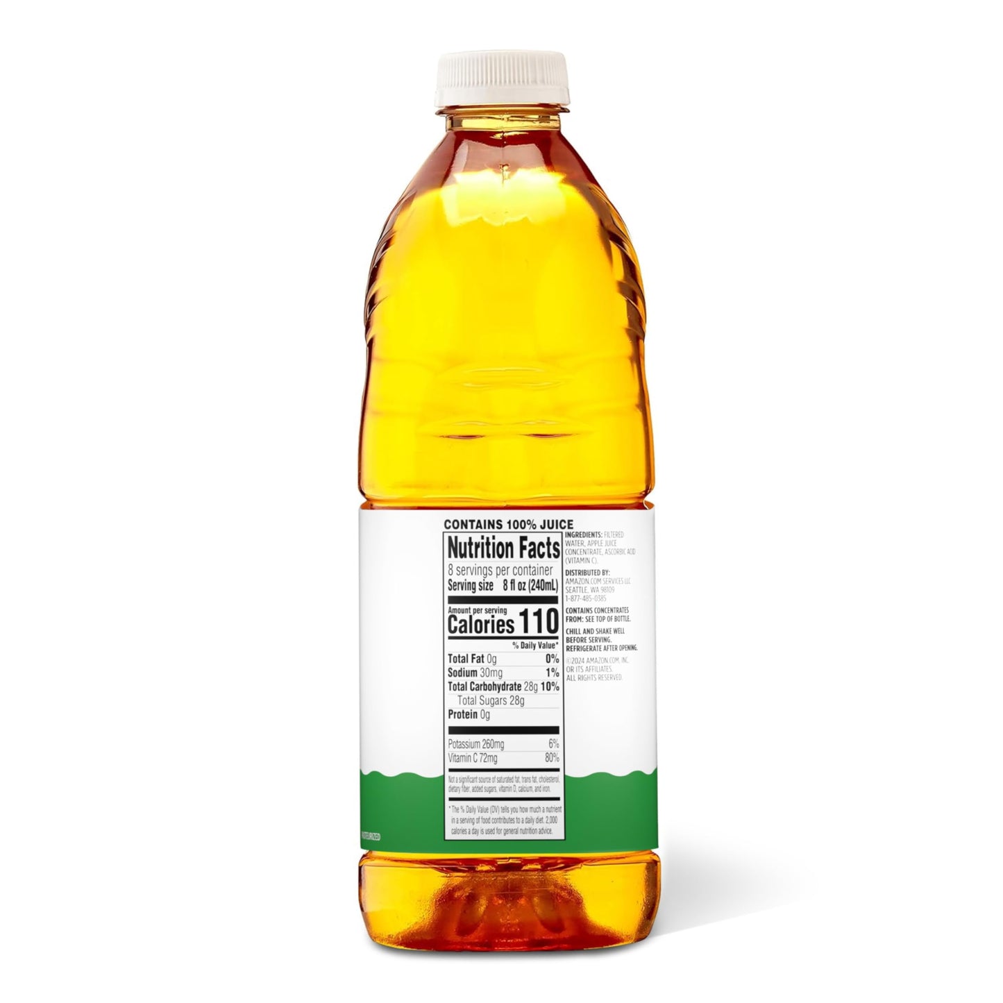 Amazon Grocery, Apple Juice, 64 Fl Oz (Previously Happy Belly, Packaging May Vary)