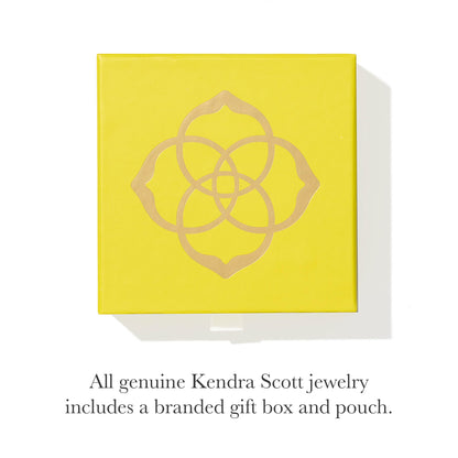 Kendra Scott Elisa Short Pendant Necklace for Women, Dainty Fashion Jewelry, 14k Gold-Plated Brass, Emerald Cat's Eye