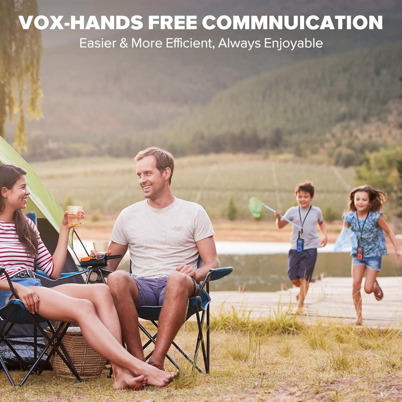 Walkie Talkies Long Range - Rechargeable 6 Pack for Adults | Ideal for Camping, Hunting & Emergency Use