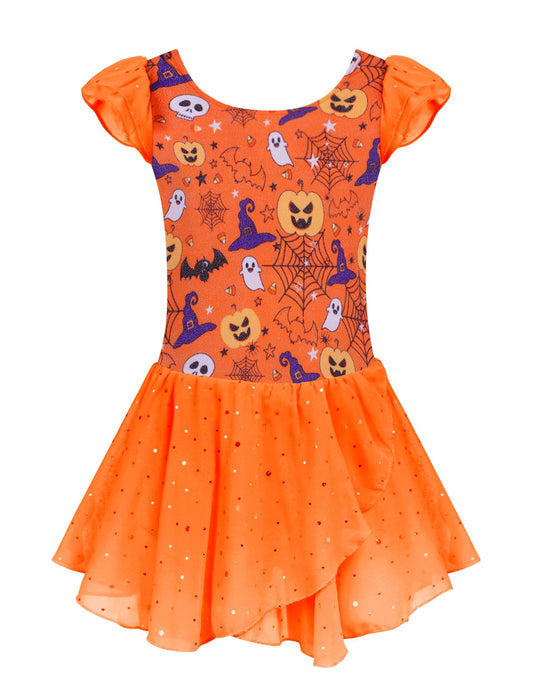 Arshiner Ballet Leotards for Girls Ballet Leotard with Skirt Toddler Flutter Sleeve Dance Dress Halloween 4-5T
