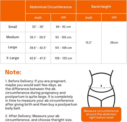 Trendyline Women Postpartum Girdle Corset Recovery Belly Band Wrap Belt Black