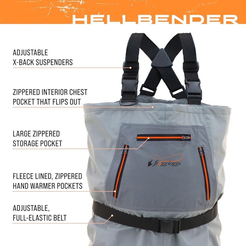 Breathable Waterproof Stockingfoot Fishing Chest Wader - FROGG TOGGS Hellbender for Ultimate Comfort