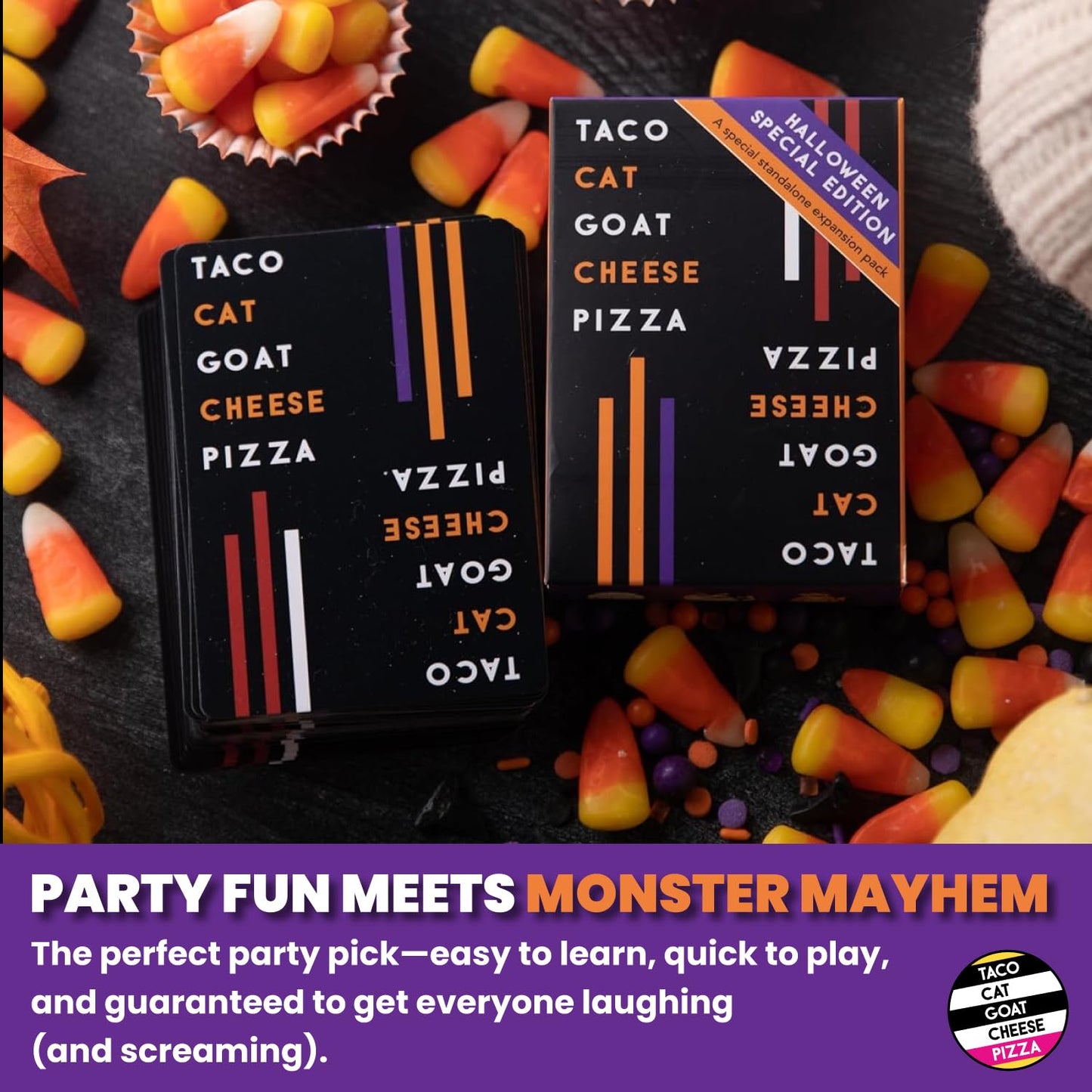 Taco Cat Goat Cheese Pizza Halloween Edition Wildly Spooky Card Game for Family Game Night | Easy to Play 15 Minute Rounds | Fun for Kids, Teens, Adults, and Families | 2-8 Players