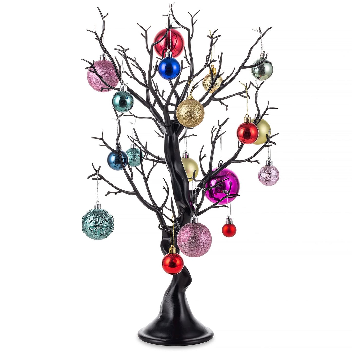 NUPTIO Black Artificial Halloween Tree: 22.8in Tall Christmas Ornament Display Manzanita Fake Trees Decorative Faux Twig Branches Indoor for Wedding Table Centerpieces Easter Birthday Party Decor