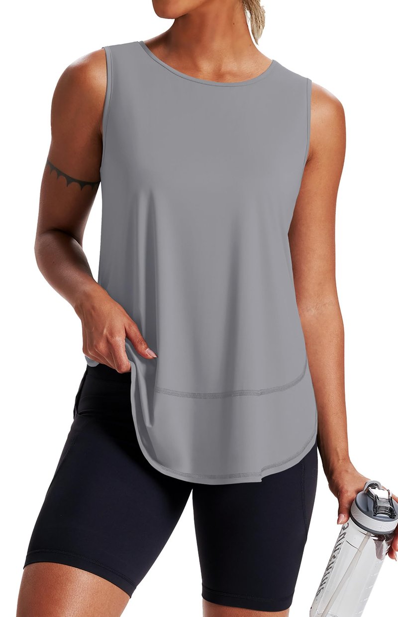 NIASHOT Workout Tops for Women Tank Top Summer Gym Clothes Athletic Tank Tops Workout Tank Tops Woman Women's Activewear Sleeveless Quick Drying Ropa Deportiva para Mujer Pilates Outfits L