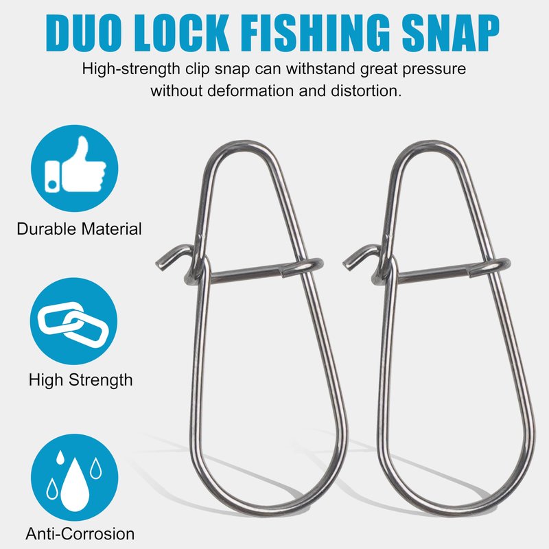 Crankbait Snaps Fishing Snap Clips Kit,210pcs Duo Lock Snaps Swivel Quick Change Power Fishing Clips Fast Snaps Fishing Speed Clips Lure Connector Saltwater Freshwater