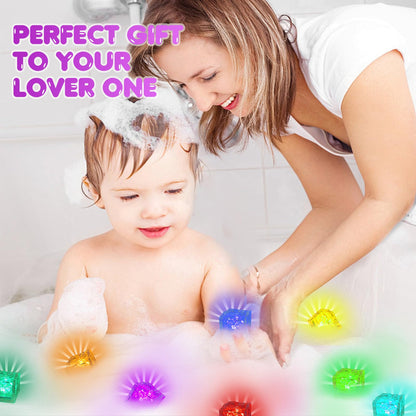 Bath Bombs for Kids with Surprise Toys Inside, 8 Pcs 3.5 Oz Light Up Bath Bombs Gift Set with Essential Oils, Handmade Spa Moisturizing Bath Bombs for Women Relaxing, Birthday, Party, Christmas