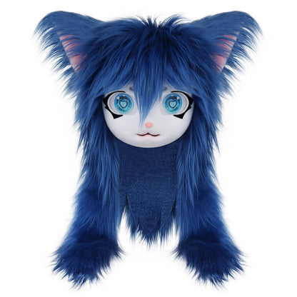 SMILETERNIT Animal Head Cat Fursuit Cut Mask Halloween Masquerade Costume Props